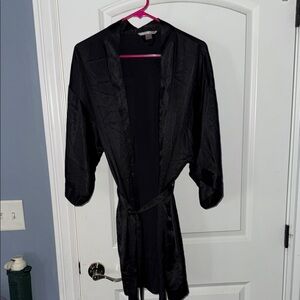 Victoria's Secret Black Satin Robe